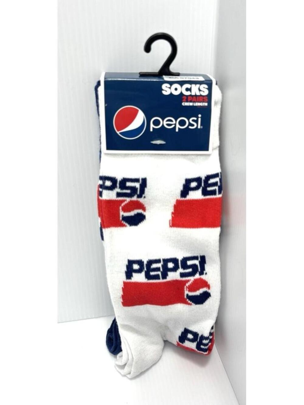 Men’s Pepsi Crew Socks 2 Pairs Size Large Comfortable Casual Novelty Fashion New